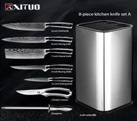 Xituo Kitchen Knives Set Japanese en acier inoxydable Laser Damas Pattern Chef Santoku Cleaver Utility Gyuto ANNEING KITEL TOLLES3108863