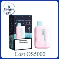 Lost OS5000 Cigarro Eletrônico Vape caneta descartáveis ​​14ml com 650mAh Bateria recarregável Tipo C Bobina de malha 13 sabores disponíveis