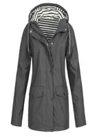 KLV Autumn Winter Women Jackets Coat Warm Solid Rain Jacket Outdoor Plus Waterproof Hooded Raincoat Windproof 41013073825