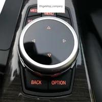 Bilstyling multimedia -knappar täcker IDRIVE -klistermärken för BMW F20 F25 F30 F10 F07 E60 E90 E92 E70 E71 F01 F02 E84 F48 X1 X3 X5 X6
