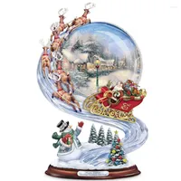 Christmas Decorations Ornaments Rotating Sculpture Tree Home Decoration Paste Window Stickers