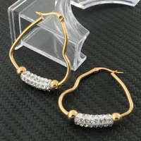 Hoop oorbellen goud kleur mode roestvrijstalen sieraden eenvoudige hart persoonlijkheid bijoux en acier inoxydoxdable femme ednzazag