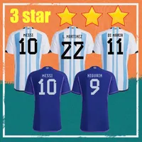 Voetbalshirts 2022 3 Star Argentinië #10 Messis voetbaltruien 22/23 Home Lo Celso de Paul J. Alvarez di Maria Shirt Away L.Martinez Tagliafico Kun Aguero
