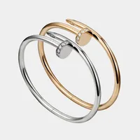 Nail Bracelet Designer Bracelets Luxury Jewelry For Women Diamond Bangle Accessories Titanium Steel Alloy Gold-Plated Craft Never Fade Not Allergic 9 color