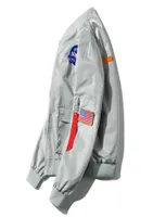 AutumnSpring Nieuwe Men039S Bomber Jacket NASA Style Pilots Jackets Casual Male Hip Hop Slim Fit Pilot Hoge kwaliteit Coat Man Clot4746371