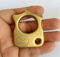 Selling Copper Smile Bottle Opener Dusters Tool Multifunctional Brass Knuckles Tactical Survival Self Defense EDC tools 9930010