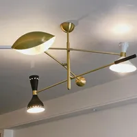 Anhängerlampen Schwarze Lampe Kronleuchter Spinnen salle a Manger Dekorative Gegenstände für Heim -Vintage -Glühbirnen Luxusdesigner