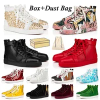 Women Men Red Bottoms Shoes Designer Casual Dress Shoe Luxury Platform Oversized Sneakers Leather Suede Spikes loafers Bottom With Box Flat Trainers Big Size 47