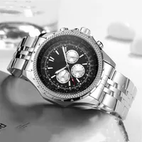 Big Dial Men Mechanical Automatic Watch Design Navitimer Mens rel￳gios esportes militares A￧o inoxid￡vel Punto Top Brand Limited274a