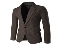 Men039s Blazer Jacket Herringbone Sport Coat Smart Formal Dinner Cotton Suits Slim Fit One Button Notch Lapel Casual Coat Coffe4937992