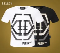 Plein Bear T Shirt مصمم Mens Tshirts ملابس العلامة التجارية Rhinestone Skull Men Tshirts الكلاسيكية عالية الجودة الهيب هوب الشارع TS7375729