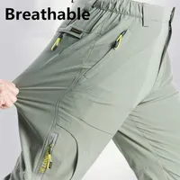 Outdoor Hiking Pants Men Stretch Quick Dry Waterproof Softshell Breathable Trousers Man Camping Fishing Sports Pants245J