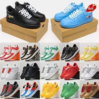 WHITE 2023New x 1 Low Forces MCA University Blue 2019 Mens Running Shoes fashion Designers Sneakers air one des chaussures off shoes US 36-45
