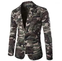 Zogaa Men039s Camouflage Blazer Autumn Brand Camo One Button Blazer Men Slim Fit Turndown Collar Male Suit Jacket Casual Coats3679621