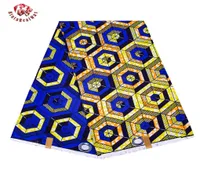bintarealwax 6ヤードスロットアフリカ布の幾何学的パターン庭の縫製用ワックスプリントファブリックのためのアンカラポリエステルファービックデザイン7831837