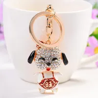 Keychains Fashion Dog Keychain Keyring Jewelry Bag Charm Hanger For Women Keys Holder Gift CH3547