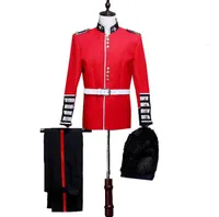 Men039s Suits Blazers Mens Royal Guard Costume Renaissance Medieval British Soldiers Uniform Performance English4152359