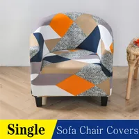 Couvre-chaise Club Scecover Stretch Soapa Cover Coup de table en forme d'arc Couche d'￩pandre pour comptoir de bar