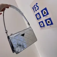 Womens Handbag Mirror Shoulder Bag Women Silver Strap Top Handle Bag Luxury Handbags Designer Spazzolato Tote Purses Hobo Satchel 2515