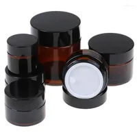 Opslagflessen 10 g/15 g/20 g/30 g/50 g lipmonster Container JAR POT Glas Amber Brown Cosmetic Face Cream Make -up winkel Flacons