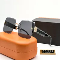 Trendige Grubensportbrillen Sonnenbrille Herren rahmenlose Sonnenbrille Damen UV400 Sonnenbrille Reitbrille mit Kiste