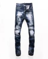 DSQ Phantom Turtle Perfecto Wash Cool Guy Jeans Classic Fashion Man Hip Hop Moto Mens 캐주얼 디자인 찢어짐 Dis FTN DSQUARDS 6586313