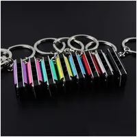 Key Rings Metal 4 Holes Mini Harmonica Children Toys Keyring Kids Gifts Keychain Bags Mobile Ring C3 Drop Delivery Jewelry Dhoyv