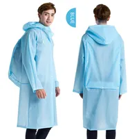 Yuding Long Raincoat EVA Thick Rainwear Universal Poncho Waterproof Hiking Tour Hooded Rain Coat Include Schoolbag Position7747739