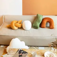 Pillow Inyahome Shaped Velvet Wave Knot For Sofa Bed Waist Cute Kids Home Decor Geometric Art Farmhouse