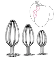 Nozioni di cucito dimensioni SML spina anale cavo inossidabile in acciaio in acciaio in metallo spruzzo prostata stimolatore bdsm giocattolo sesso per donne to4191264