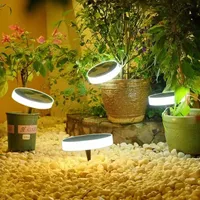 Lumi￨res solaires Lawn Yard LED Night Light Outdoor Solars Power Buried Lamp Garden Pathway Floor Under Ground Decoration Solar Lighting