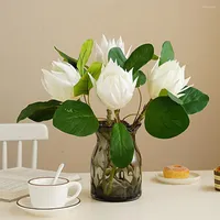 Dekorative Blumen k￼nstlicher Blume Single Zweig ohne Wasser feine Arbeit Hochzeit Ornament Anti-Fading Imperial Orchidee F￤lschung f￼r Zuhause