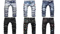 2022 jeans da uomo strappato skinny byper denim slim fit pantaloni hip hop men039s pantaloni Asia dimensione 2938 alta qualit￠6626103