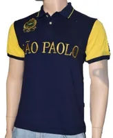 미국 남성용 폴로 랄프 크기 이탈리아 면화 이탈리아 남자 짧은 슬리브 티셔츠 자수 기술 면화 패션 캐주얼 티셔츠