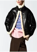 Women039s jackor 2022 vinterfleece jacka donna faux shearling f￥rskinn capispalla cappotti giacche da moto i pelliccia sca8609008