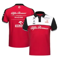 2022 Erkek Polo Gömlek Satışı F1 Formula One Alfa Romeo Takımı 2019 Sauber Racing Raikkonen Yaz T-Shirt