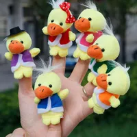 6pcs Animal Finger Mupets Семейство Семейство детская куколка плюшевые фаршированные игрушки для детских театра
