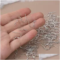 Clasps hooks 200pcs/lot Sterling 925 시어 귀걸이 발견 결과 Fishwire Jewelry DIY 15mm Fish Hook Fit Earring 319 T2 드롭 배달 C DHX5P