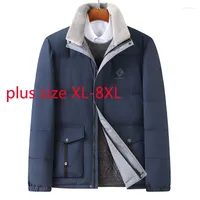 Men's Down Arrival Fashion Suepr Large Autumn Winter Young Men Casual Stand Collar Padded Coat Plus Size XL 2XL-5XL 6XL 7XL 8XL