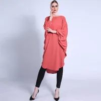 Etnische kleding Zwitserse mode moslim dames toppers mouw Midden -Oosten Lang Arabische Abaya Ramadan -jurk Islamitisch uitje dating casual