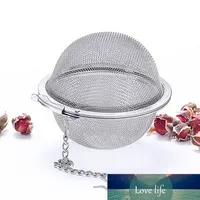Factory Prijs 304 Roestvrijstalen thee Strainer Tea Pot Infuser Mesh Ball Filter met Chain Maker Tools Drinkware