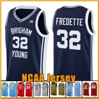 CUSTOM 34 Len Bias Brigham Young Cougars 32 Jimmer Fredette NCAA Basketball Jersey College jerseys ADXWCS