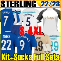 S-4XL Sterling Mount CFC Soccer Jerseys Au Ba Me Yang 22 23 Fansspeler Havertz Kante Werner Pulisic Ziyech Vialli #9 2022 2023 Men Kit Socks Full Sets Football Shirt Top
