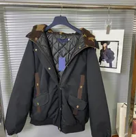 Зимние мужские куртки с капюшоном дизайнер Down Down Parkas с буквами Badge Fashion Outdoor Jackets Brand Brand Clothing 5 Styles S-2XL
