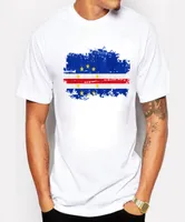 Top Nostalgic Cape Verde Flagal de estampado Camiseta Hombres Summer Summer Camiseta redonda Camiseta blanca 6203843