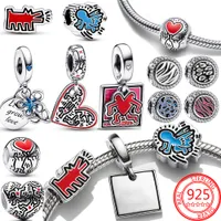 Nieuwe populaire 925 Sterling Silver Lovers Line Art People Charm 3mm Pandora Bracelet Bracelet Gift Kerstmis