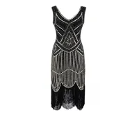 Женское платье для вечеринки Rope Femme 1920 -х годов Great Gatsby Searneend Searniend Prome Plord Beadered Tassel1841611