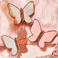 Agag 6 Farben Lidschattenpalette Schmetterling Lidschatten Lucky Koi Perlen Pailletten Glitzer mattem glänzendem Pigment Lidschatten