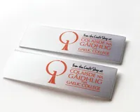 Etiqueta impresa de cinta de regalo impresi￳n de 1000pcs etiqueta vestir de dos colores bucle impreso doblado etiqueta de cinta de sat￩n suave para su￩ter de lana7703244