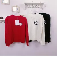1220 XL 2022 Autumn Sweaters Women's Pullover Crew Neck Embroidery Long Sleeve Brand Same Style Women's xue
